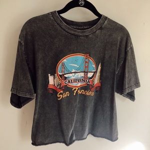 Brandy Melville Cropped Graphic Tee